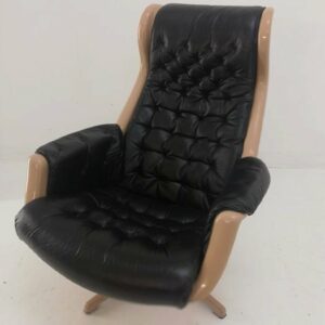 Cadeira Alf Svensson & Yngvar Sandström Black Loungchair Galaxy, Dux, 1968 2