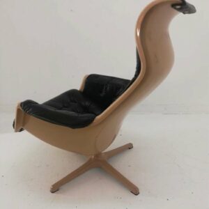 Cadeira Alf Svensson & Yngvar Sandström Black Loungchair Galaxy, Dux, 1968 5