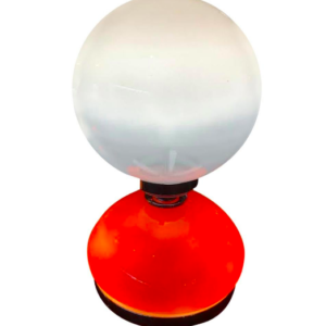 Candeeiro Orange and White Glass Table Lamp, 1970s 1