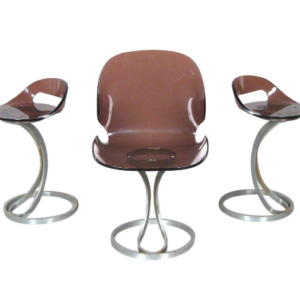 Set cadeiras Pair of Acrylic Stools, Hocker Stuhl, 1960s 1