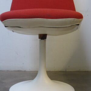 Set cadeiras Tulip Base Red Dinning Chairs, 1970 5